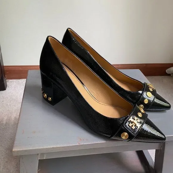 TORY BURCH Women 57517 Kira Patent Leather Logo Pumps - NEW NWOB - Picture 9 of 10